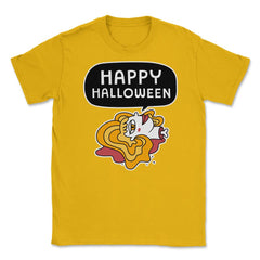 Halloween Funny Decapitated Cartoon Shirt Gifts  Unisex T-Shirt - Gold