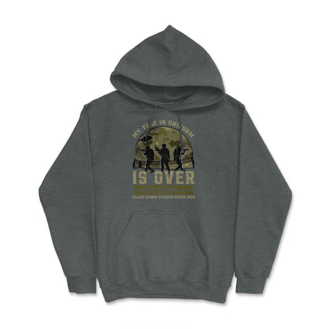 My Time In Uniform Is Over But Being A Desert Storm Veteran product - Dark Grey Heather