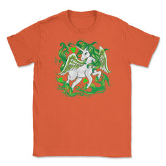 Irish Unicorn Saint Patrick Day Unisex T-Shirt - Orange
