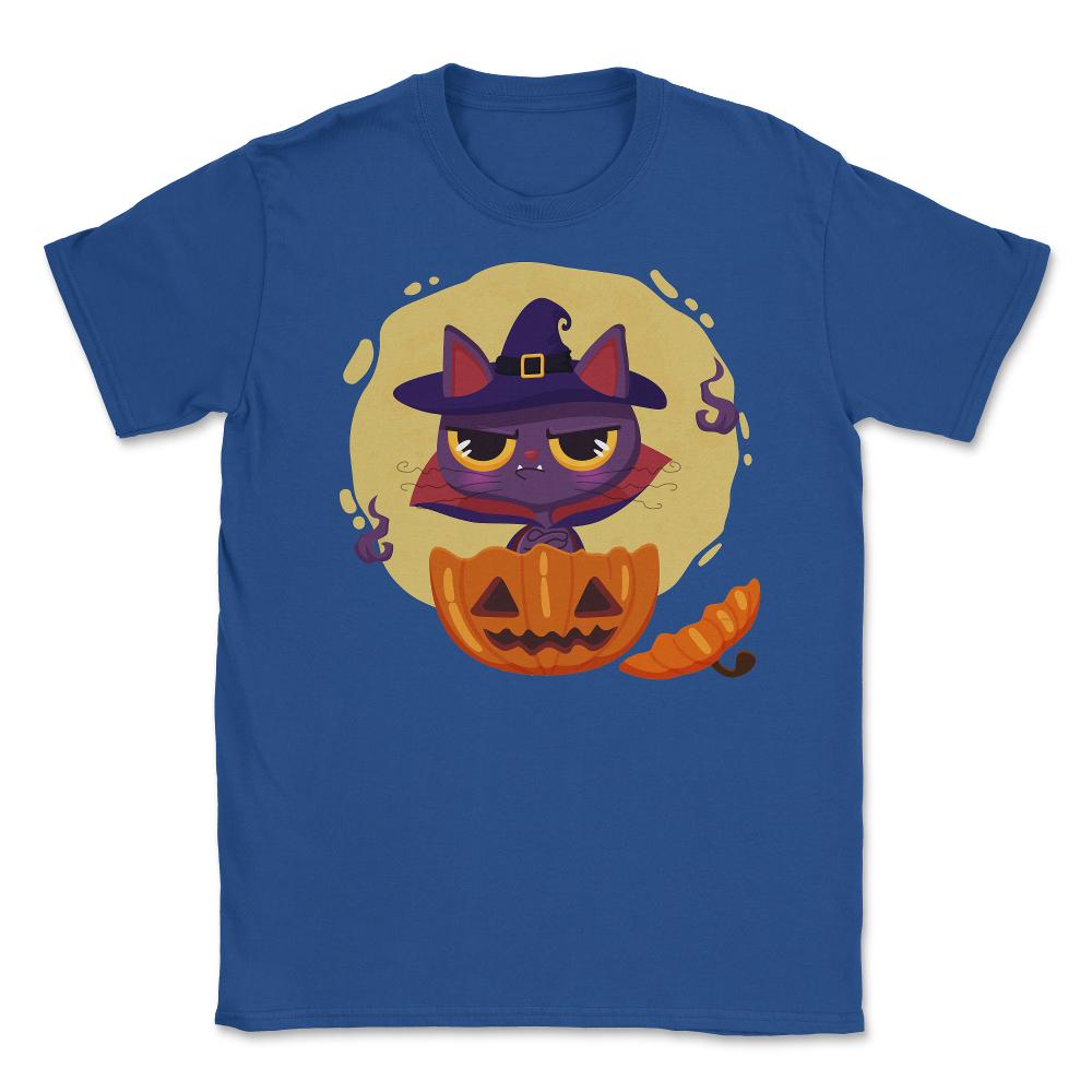 Catula inside a Halloween Pumpkin Shirt Gifts Unisex T-Shirt - Royal Blue