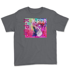 K-POP Lover for Korean music Fans graphic Youth Tee - Smoke Grey