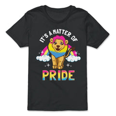 Is a Matter of Pride Pansexual Flag Rainbow Lion Gift print - Premium Youth Tee - Black
