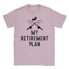 Funny My Retirement Plan Fishing Hunting Fishing Pole Deer print - Light Pink