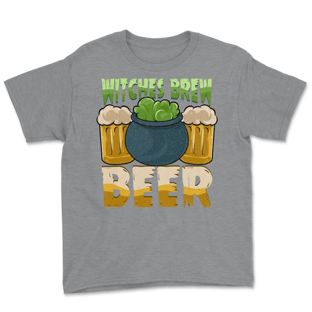Halloween Witches Brew Beer Costume Design product Youth Tee - Grey Heather