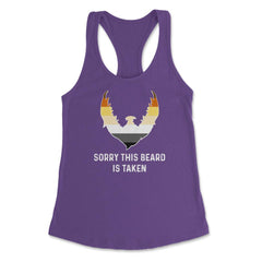 Sorry This Beard is Taken Bear Brotherhood Flag Funny Gay product - Purple