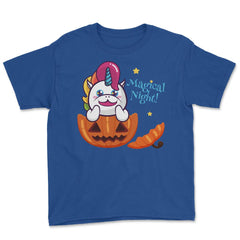 Magical Night! Halloween Unicorn Shirt Gifts Youth Tee - Royal Blue