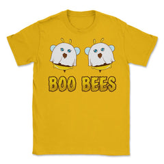 Boo Bees Halloween Ghost Bees Characters Funny Unisex T-Shirt - Gold