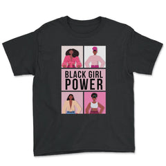 Black Girl Power Afro-American Woman Pride Design design Youth Tee - Black