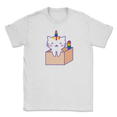 Caticorn Rainbow Gay Pride product Unisex T-Shirt - White