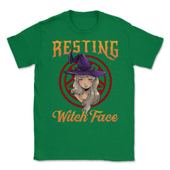 Resting Witch Face ANIME Witch Girl Character Gift Unisex T-Shirt - Green