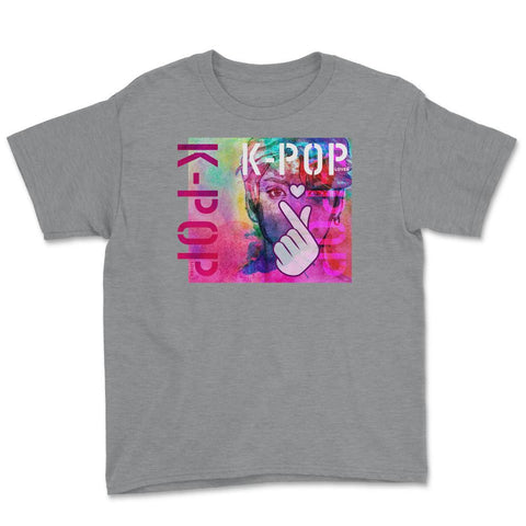 K-POP Lover for Korean music Fans graphic Youth Tee - Grey Heather