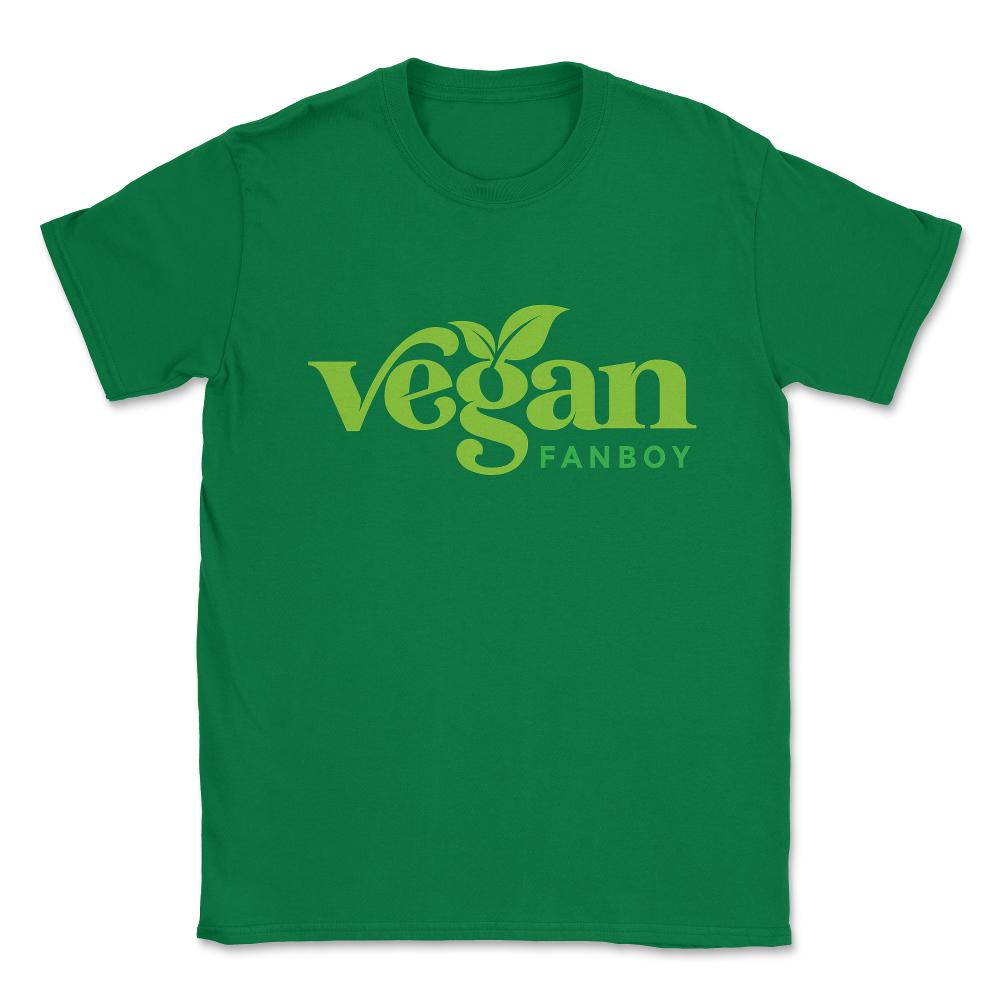 Vegan Fanboy Hand-Drawn Lettering Design Gift product Unisex T-Shirt - Green