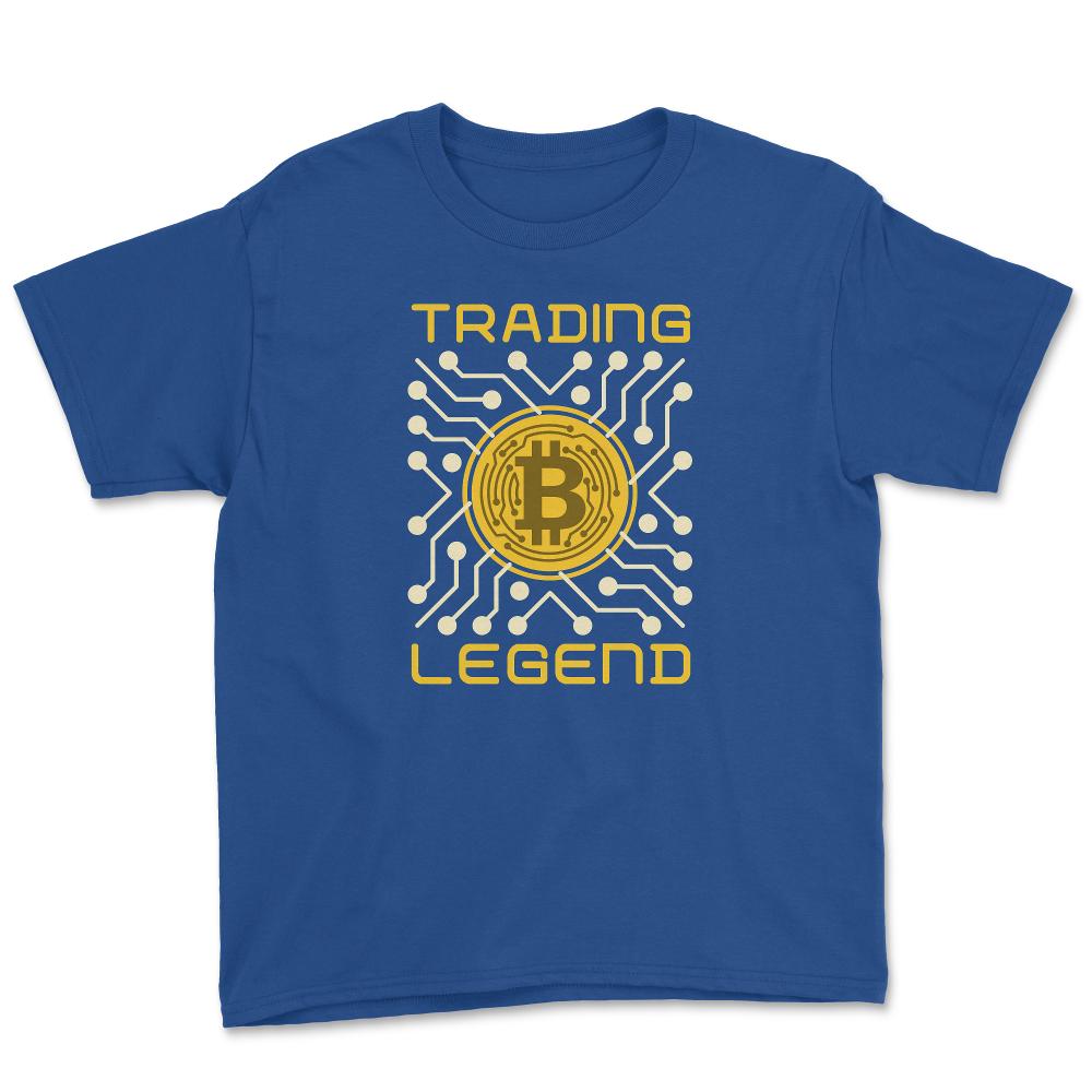 Bitcoin Trading Legend For Crypto Fans or Traders product Youth Tee - Royal Blue