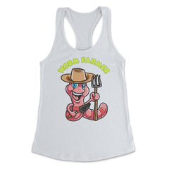 Worm Farmer Funny Character Composting & Farming Gift design Women's - White