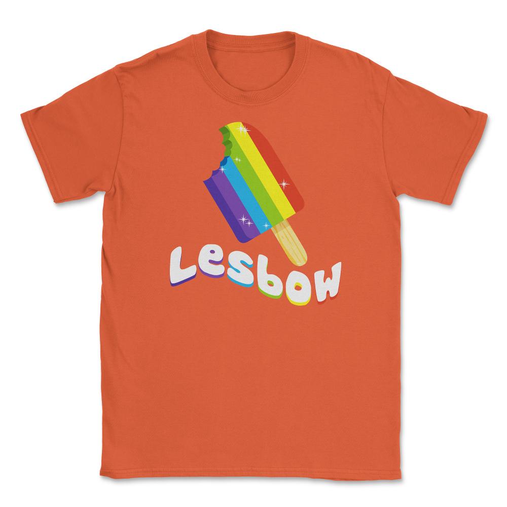 Lesbow Rainbow Ice cream Gay Pride Month t-shirt Shirt Tee Gift - Orange