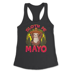 Sloth de Mayo Funny Design for Cinco de Mayo Theme print Women's - Black
