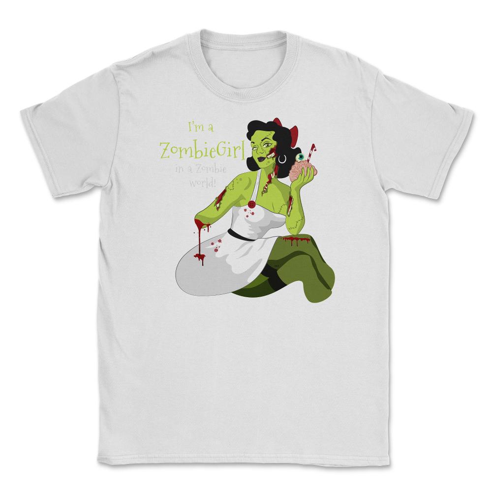 I'm a Zombie Girl Halloween costume T-Shirt Tee Unisex T-Shirt - White