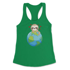 Love the Earth Sloth Earth Day Funny Cute Gift for Earth Day design - Kelly Green