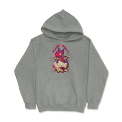 Hatched Baby Dragon Mythical Creature For Fantasy Fans print Hoodie - Grey Heather