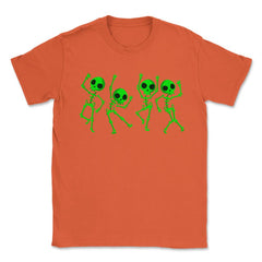 Dancing Human Skeletons Shirt Halloween T Shirt Gi Unisex T-Shirt - Orange