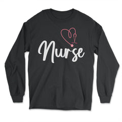 Nurse RN Heart Stethoscope Student Nurse Practitioner product - Long Sleeve T-Shirt - Black