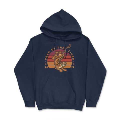 Year of the Tiger 2022 Retro Vintage-Style Sunset Aesthetic graphic - Navy