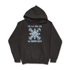 I'm Only Here For The Snowflakes Meme Grunge Style graphic Hoodie - Black