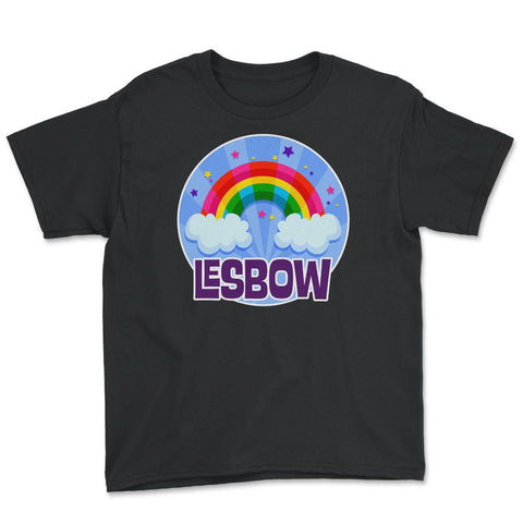Lesbow Rainbow Colorful Gay Pride Month t-shirt Shirt Tee Gift Youth - Black