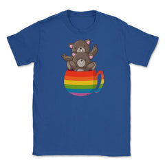 Bear Rainbow Flag Bears Cup Gay Pride graphic Unisex T-Shirt - Royal Blue