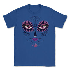 Day of the death girl face T Shirt Costume Tee Unisex T-Shirt - Royal Blue