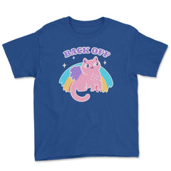 Back Off Cat Pastel Savage Aesthetic Funny product Youth Tee - Royal Blue