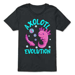 Funny Axolotl Lover Mexican Salamander Evolution design - Premium Youth Tee - Black