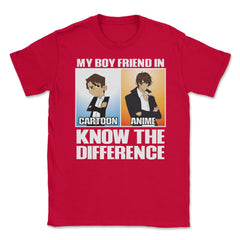 Is Not Cartoons Its Anime Know the Difference Meme graphic Unisex - Red