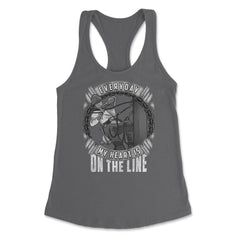 Everyday My Heart is on the Line for Lineworker Gift  print Women's - Dark Grey