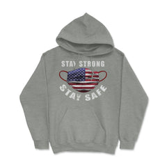 Stay Strong Stay Safe US Flag Mask Solidarity Awareness Gift print - Grey Heather
