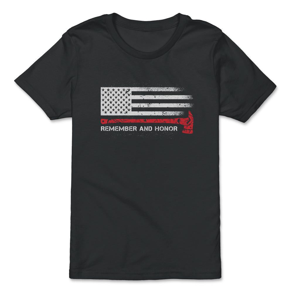 Remember And Honor Our Firefighters Patriotic Tribute design - Premium Youth Tee - Black