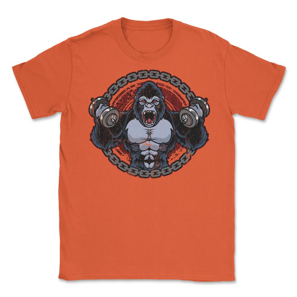 Gorilla Lifting Weights Retro Vintage Design Gym Gorilla design - Orange