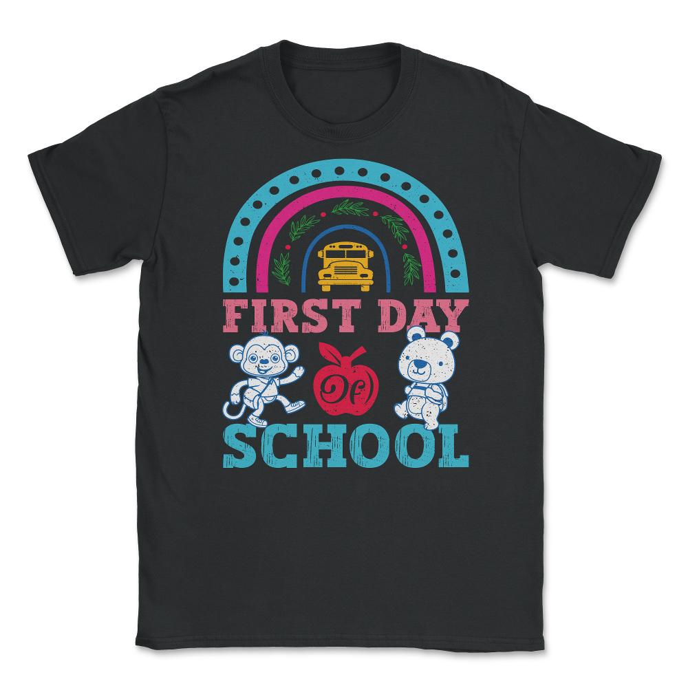 Welcome Back To School First Day of School Teachers & Kids print - Black