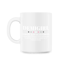 Demigirl Definition Female & Agender Color Flag Pride product - 11oz Mug - White