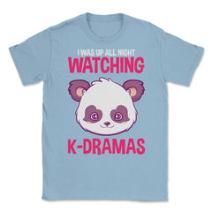 Cute Panda K-Drama Funny Korean graphic Unisex T-Shirt - Light Blue