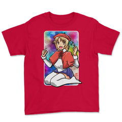 Anime Girl Painter Colorful Manga Artist Gift graphic Youth Tee - Red