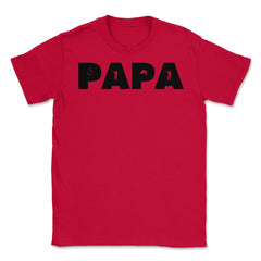 Funny Papa Fishing And Hunting Lover Grandfather Dad design Unisex - Red