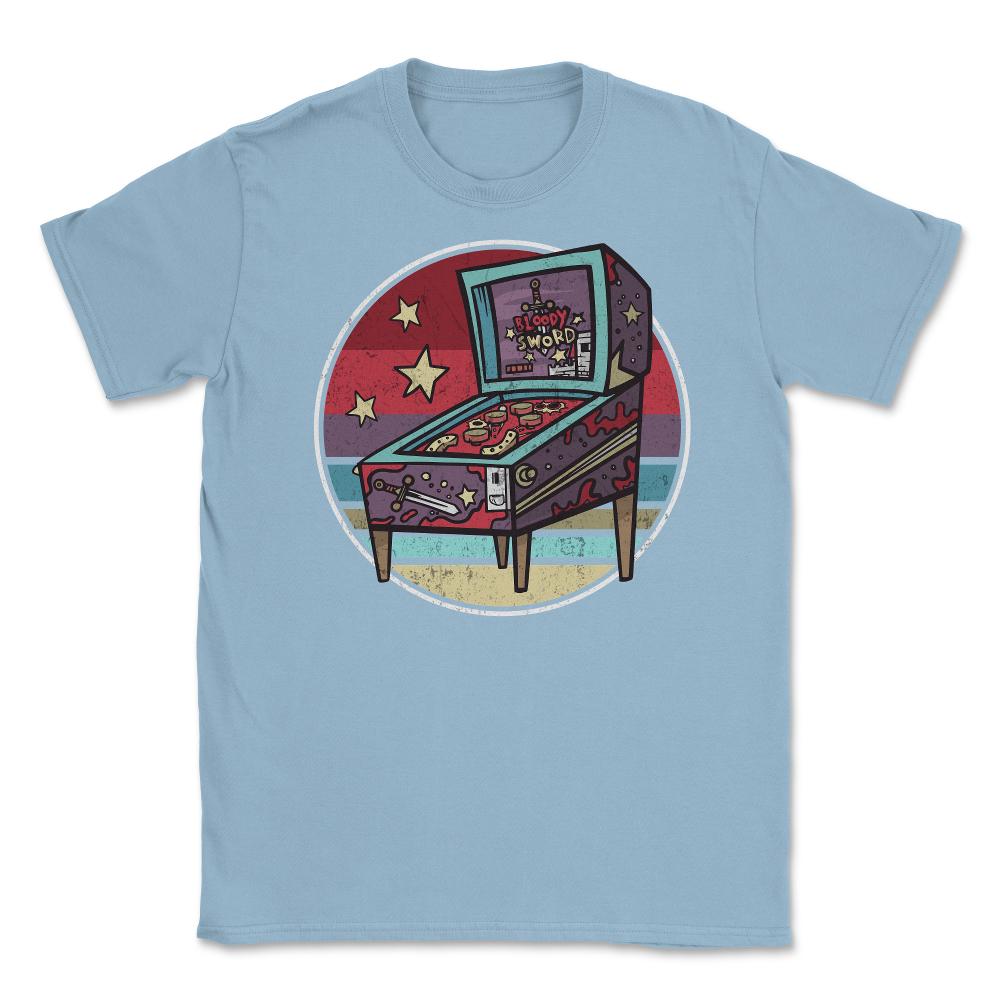 Pinball Machine Arcade Game Retro Vintage Grunge product Unisex - Light Blue