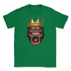 King Gorilla Head Angry Great Ape Wearing A Crown Design product - Green