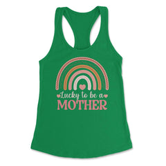 Lucky to be a Mother Women’s Bohemian Rainbow Mother's Day product - Kelly Green