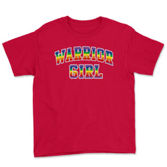 Warrior Girl Pride t-shirt Gay Pride Month Shirt Tee Gift Youth Tee - Red
