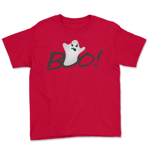 Boo! Ghost Humor Halloween Shirts & Gifts Youth Tee - Red