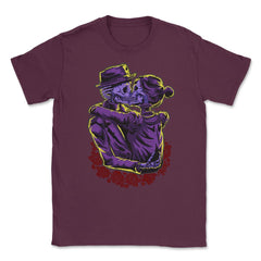 Kissing Skeletons Halloween / Day of the Dead Gift Unisex T-Shirt - Maroon