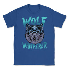 Wolf Whisperer Grunge Halloween Unisex T-Shirt - Royal Blue