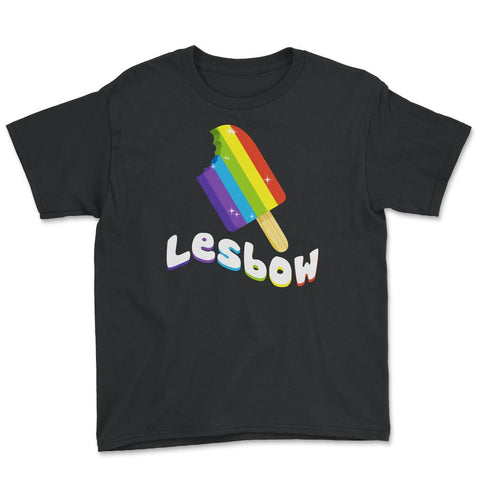 Lesbow Rainbow Ice cream Gay Pride Month t-shirt Shirt Tee Gift Youth - Black